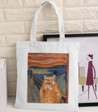 Van Gogh Shopping Bag Graphic Tote Harajuku Shopper Bag Women Canvas Shoulder Bag Female Ulzzang Funny Eco Large-capacity